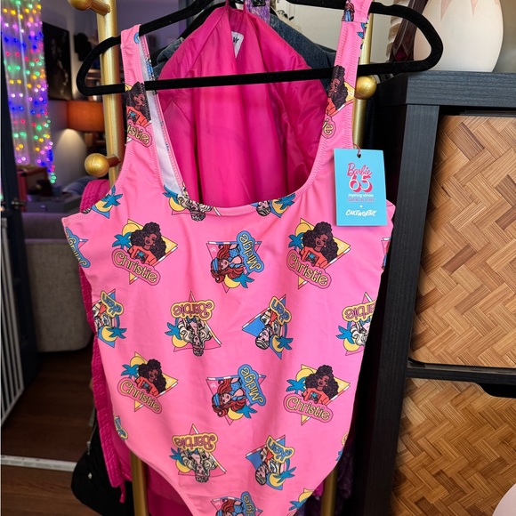 Cakeworthy Barbie California Dream pink one piece swimsuit NWT 3XL - Picture 2 of 5